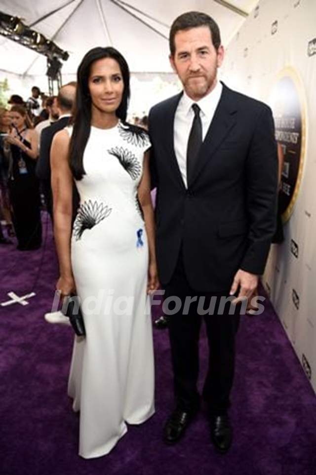 Padma Lakshmi with Adam Dell