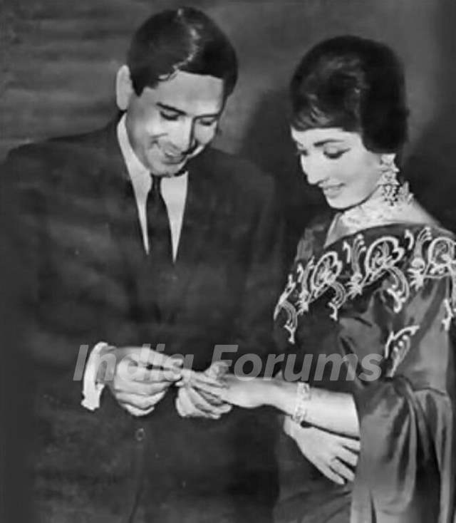 Sadhana with her husband R K Nayyar