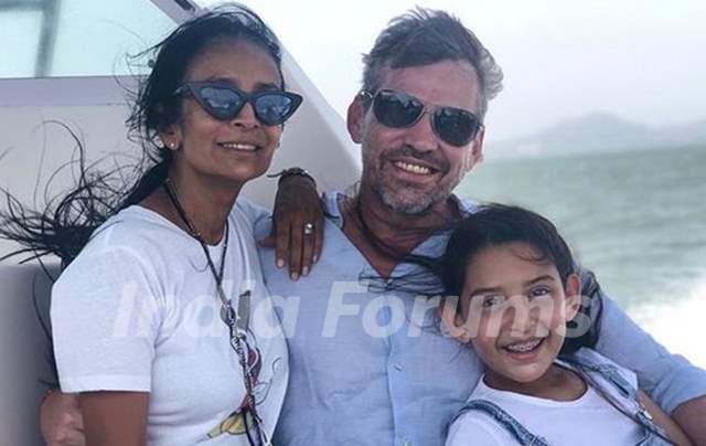 Suchitra Pillai with her husband and daughter