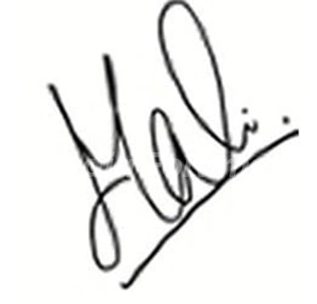 MS Dhoni signature