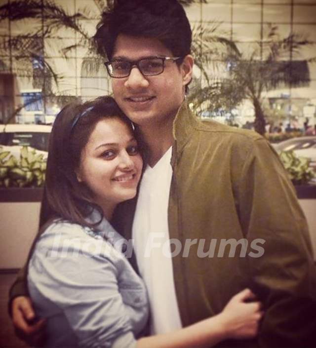 Nehalaxmi Iyer with her boyfriend, Tejas