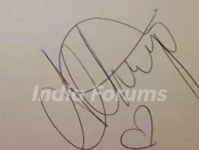 Athiya Shetty's autograph