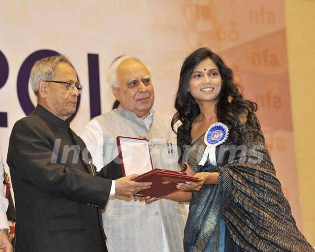 Usha Jadhav winnner of National Film Award for the Best Actress for the movie 'Dhag'