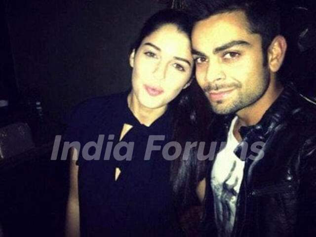 Izabelle Leite with Virat Kohli