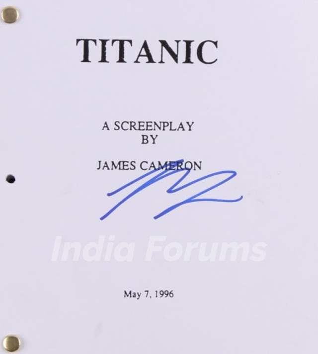 Leonardo DiCaprio Signed Titanic Script