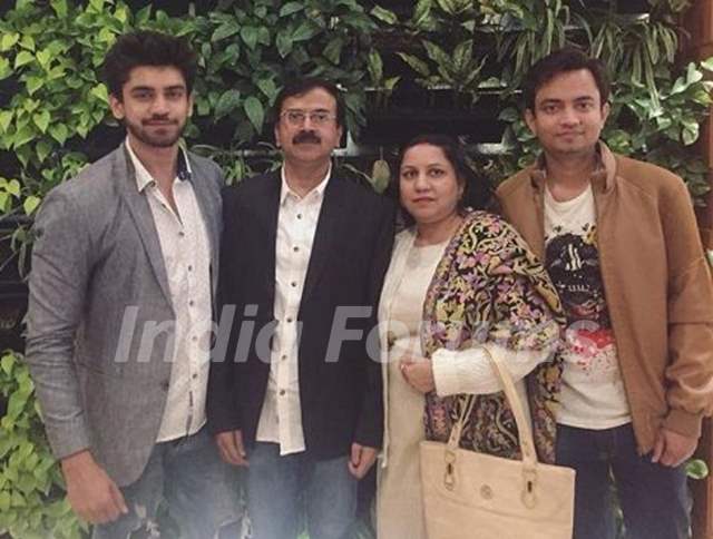 Avinash Mishra with his parents and brother