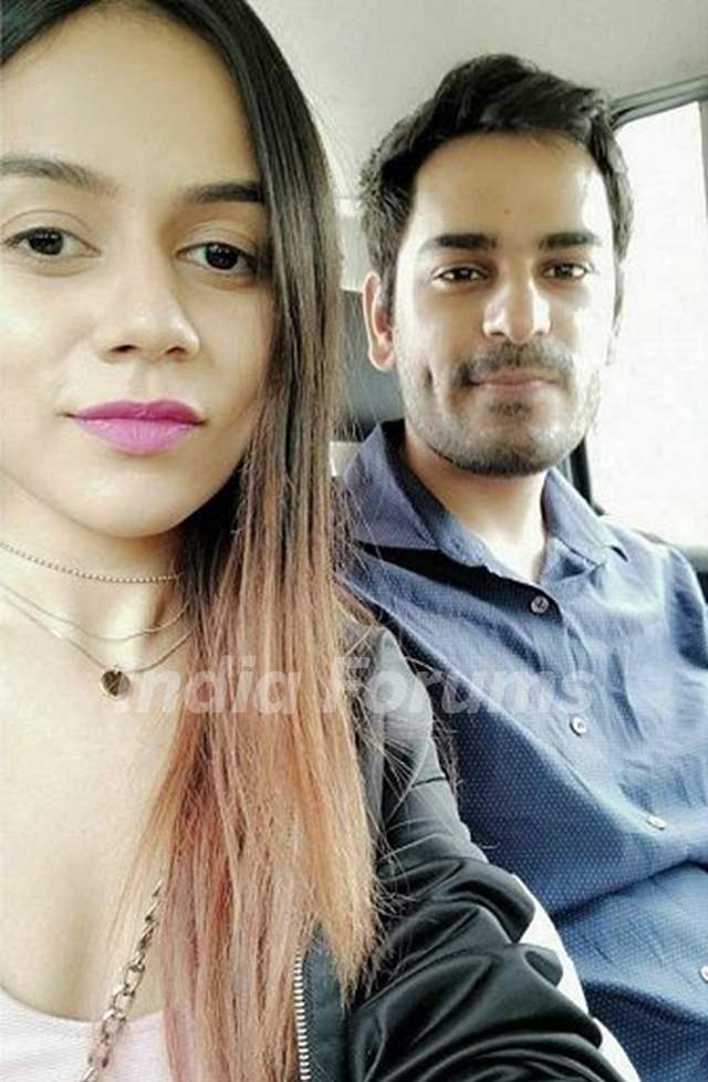 Komal Pandey with her boyfriend Ravit