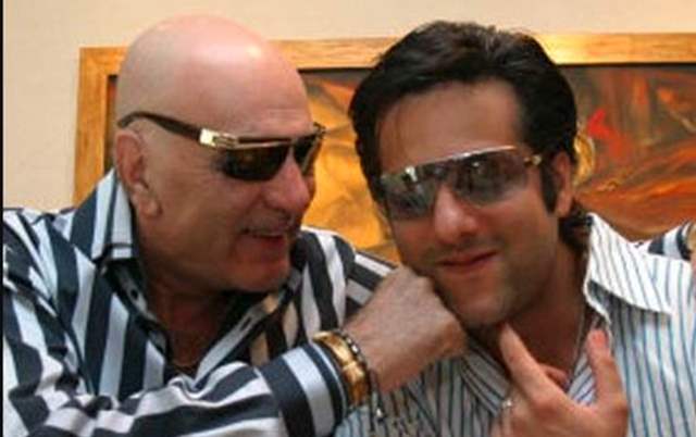 Fardeen and Feroz Khan