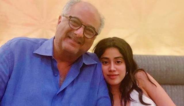 Boney Kapoor and Janhvi Kapoor