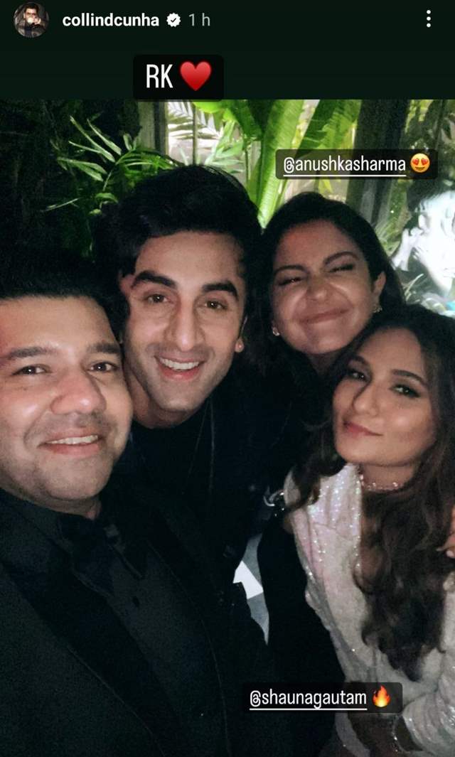 Ranbir Kapoor and Anushka Sharma with friends