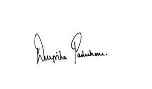 Deepika padukone signature 