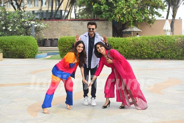 Kiara Advani, Neetu Kapoor, Anil Kapoor spotted promoting their upcoming film JugJugg Jeeyo in the city