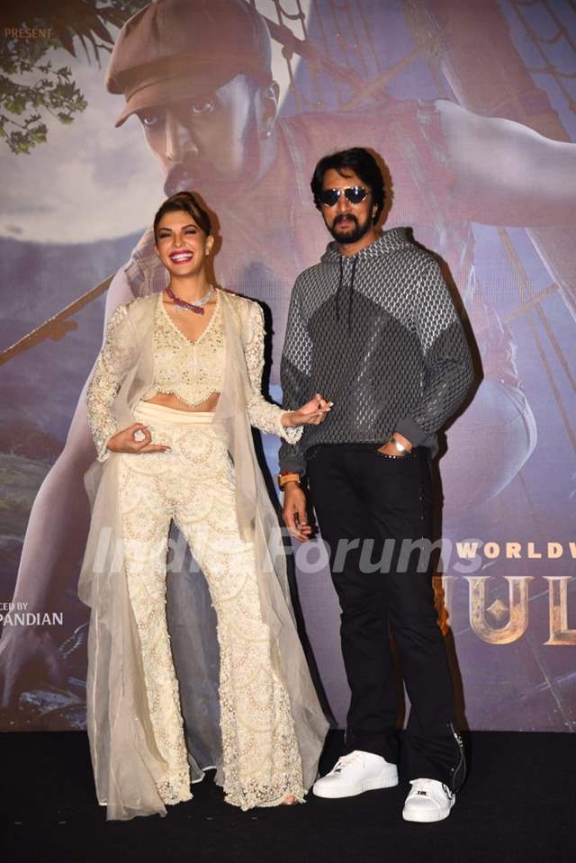 Kichcha Sudeep and Jacqueline Fernandez clicked at the trailer launch of Vikrant Rona