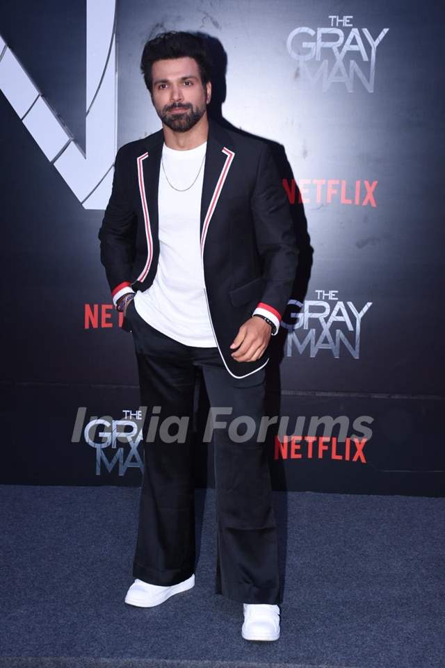 Rithvik Dhanjani attend the premiere of The Gray Man