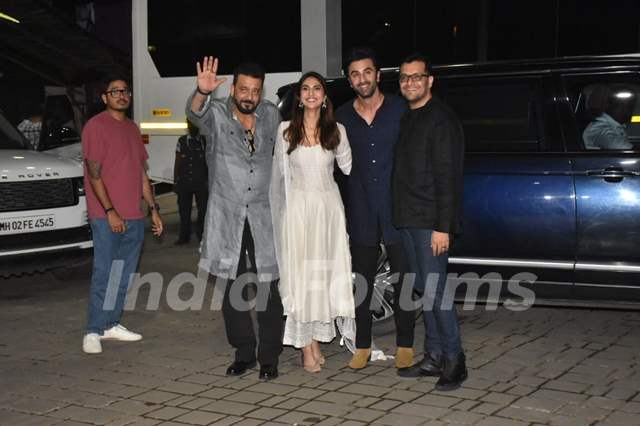 Ranbir Kapoor, Vaani Kapoor, Sanjay Dutt and Karan Malhotra spotted at Kalina airport
