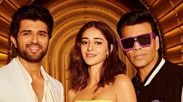 Vijay Deverkonda, Ananya Panday and Karan Johar 