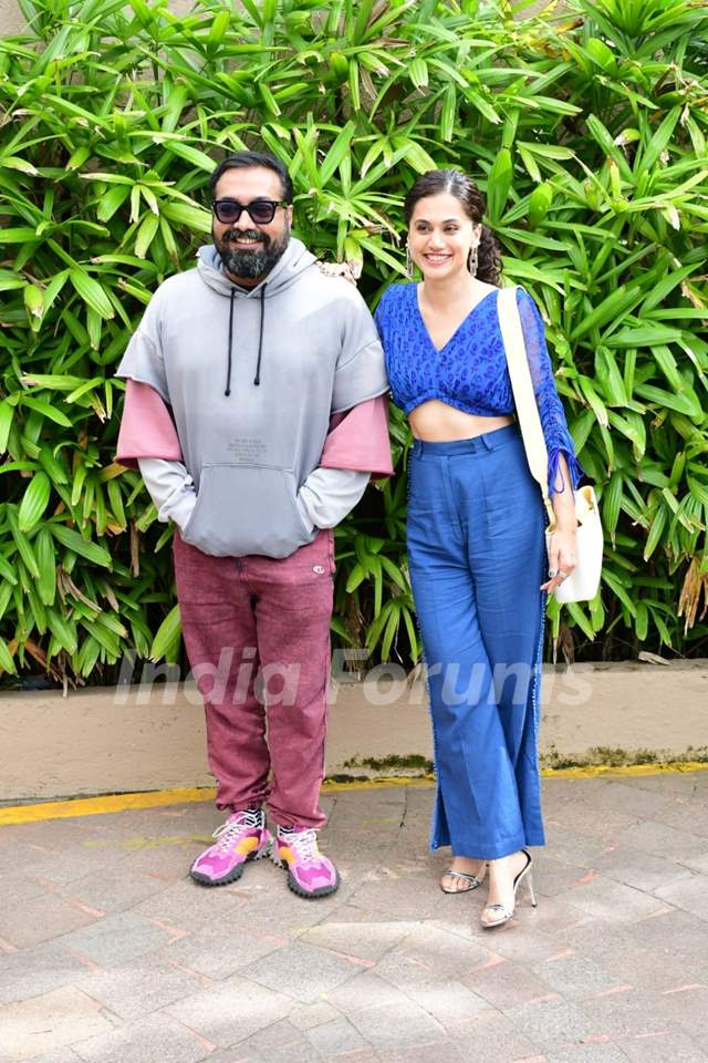 Taapsee Pannu and Anurag Kashyap snapped promoting their film Do Baaraa