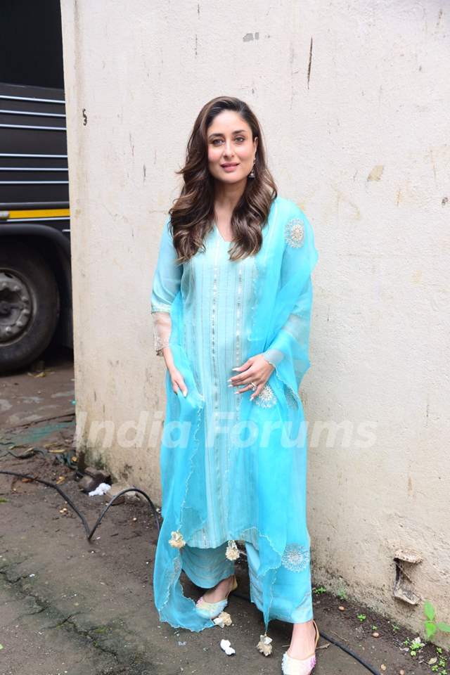 Kareena Kapoor looks ethereal in a sky blue ethnic wear as she gets papped in the city