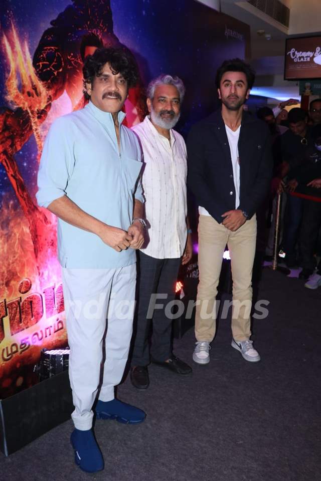Ranbir Kapoor, Nagarjuna and S.S Rajamouli spotted in Chennai for the promotion of Brahmastra