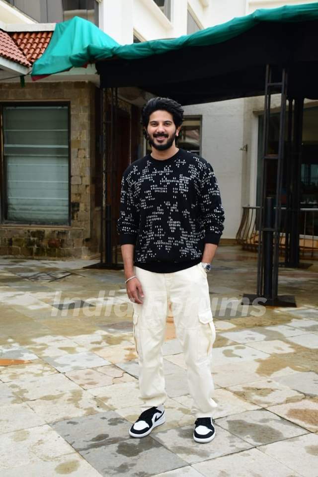 Dulquer Salmaan snapped promoting film Chup in the city