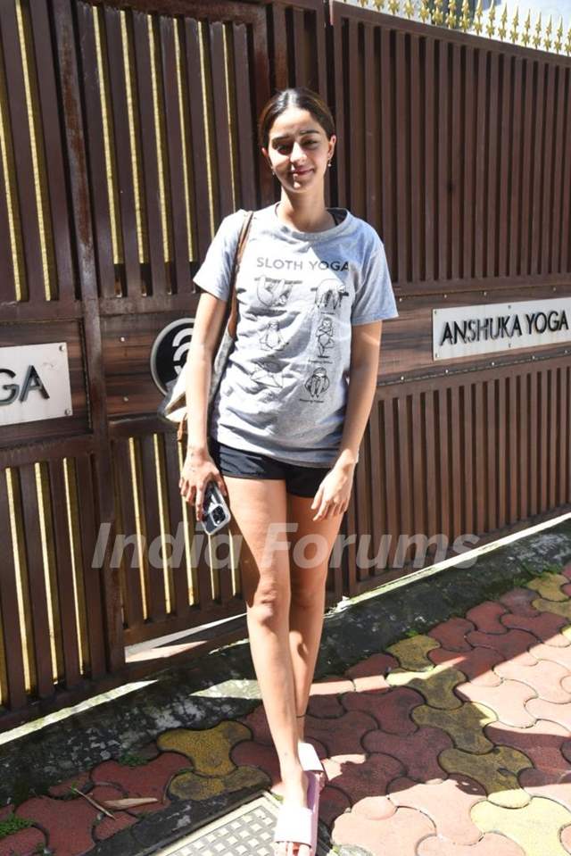 Ananya Pandya spotted at Yoga class 
