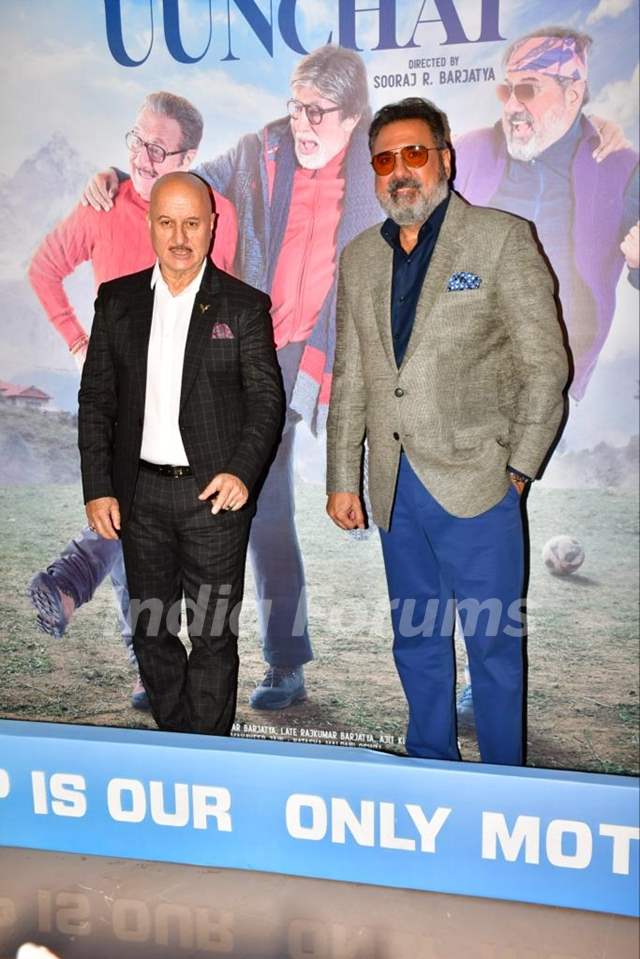 Anupam Kher and Boman Irani spotted at the trailer launch of Uunchai 