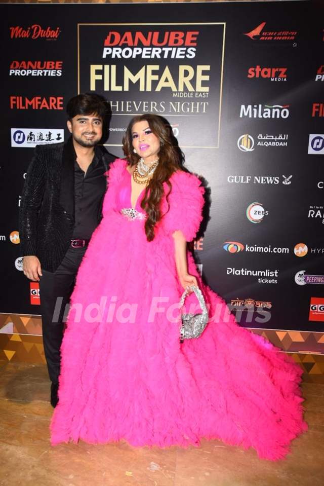 Rakhi Sawant and Adil Khan attend Filmfare Awards 2022