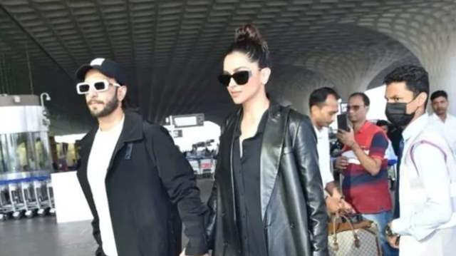 Black jackets and white sneakers, Deepika Padukone and Ranveer