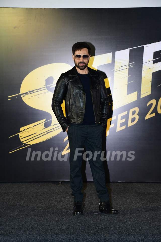 Emraan Hashmi snapped at the trailer launch of Selfiee