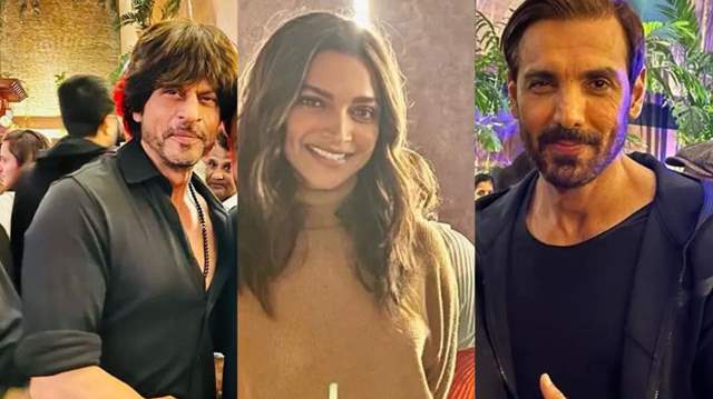 Shah Rukh Khan, Deepika Padukone and John Abraham 