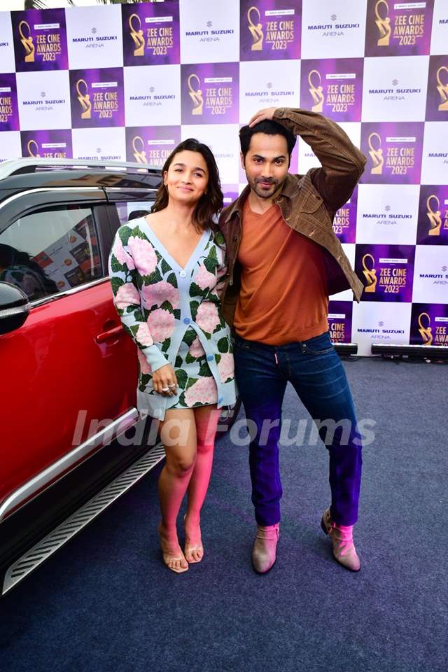Alia Bhatt and Varun Dhawan snapped for announcement of Zee Cine Awards 2023