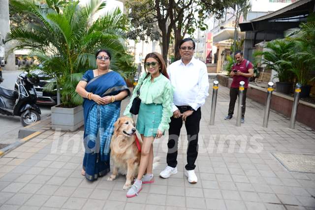 Tina Datta snapped with her family for lunch in the city 