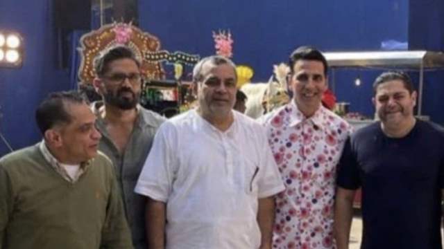 Suneil Shetty, Paresh Rawal and Akshay Kumar 