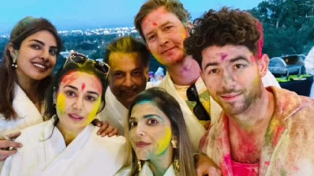Priyanka Chopra, Preity Zinta, Gene Goodenough and Nick Jonas 