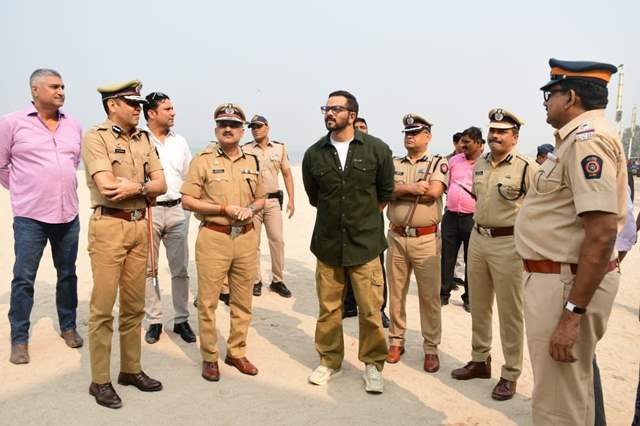 Rohit Shetty with Mumbai police 