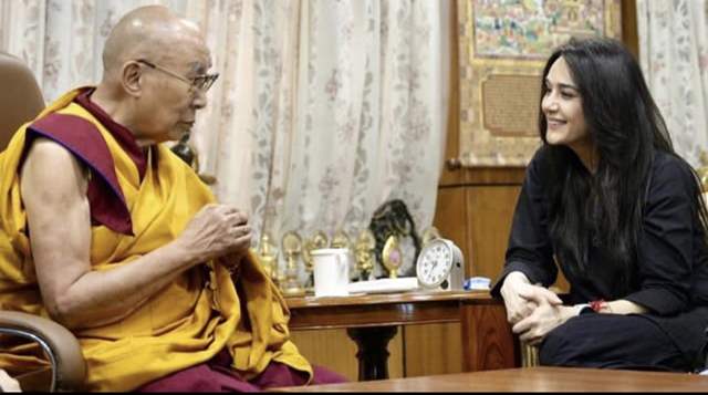 Dalai Lama and Preity Zinta 