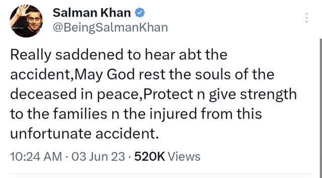 Salman Khan's tweet