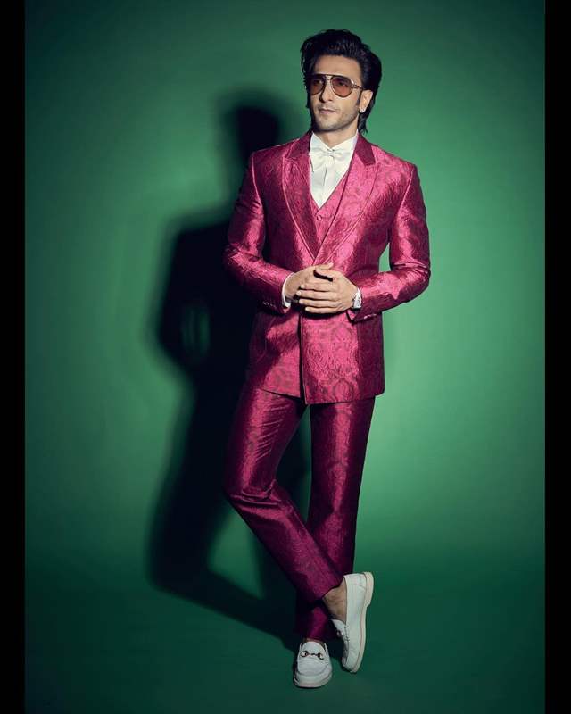 Ranveer Singh Makes A Stylish Appearance In Pink Blazer And