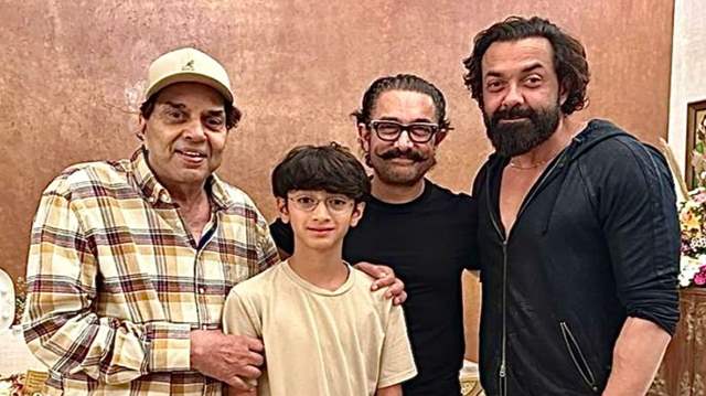 Dharmendra, Aamir Khan and Bobby Deol