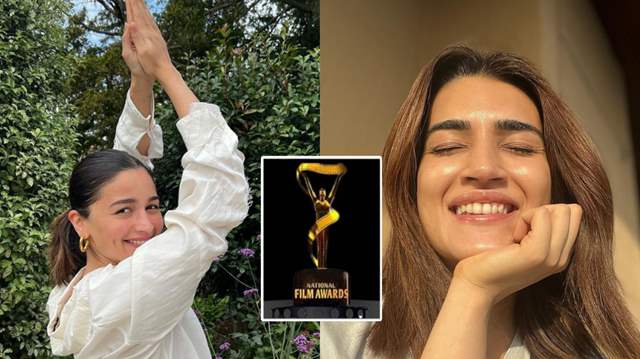 69th National Awards Alia Bhatt And Kriti Sanon Celebrate Each Others Triumphs With Touching