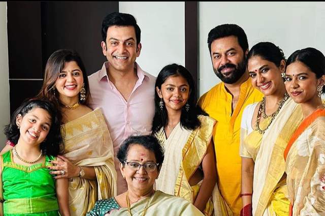 Prithviraj Sukumaran with family