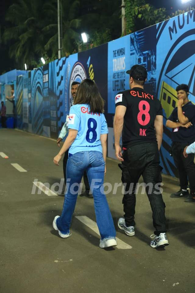 Alia Bhatt, Ranbir Kapoor attend the Indian Super League