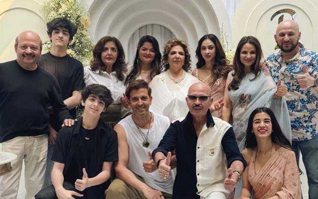 Hrithik Roshan's family gathers to celebrate Pinkie Roshan's birthday