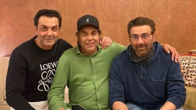Bobby Deol, Dharmendra and Sunny Deol