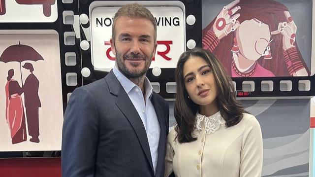 David Beckham and Sara Ali Khan 