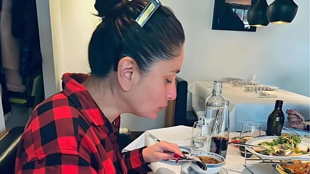 Kareena shared a photo from her lunchtime escapade, where she can be seen relishing some scrumptious Chinese cuisine