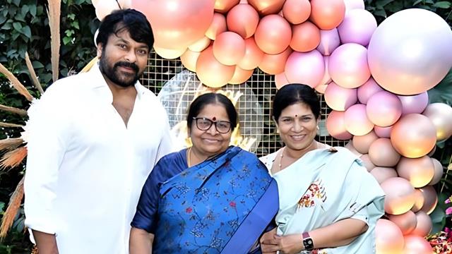Chiranjeevi with his mom