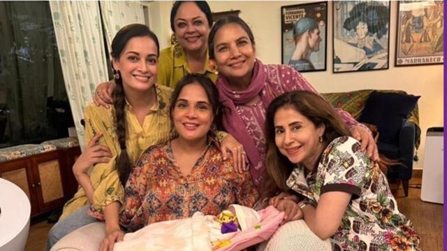 Richa Chadha with Shabana Azmi, Dia Mirza, Urmila Matondkar, and Tanvi Azmi