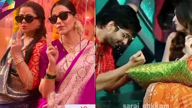 GHKPM Teej Special: Rajat applies mehndi on Savi’s hand; Isha and Bhagyashree dance their hearts out