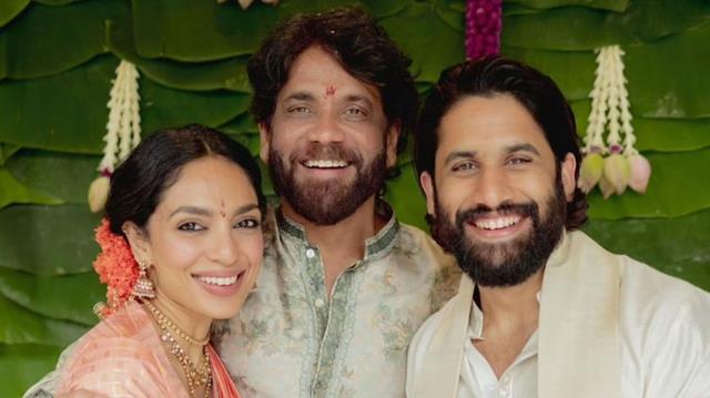 Naga Chaitanya, nagarjuna and Sobhita dhulipala